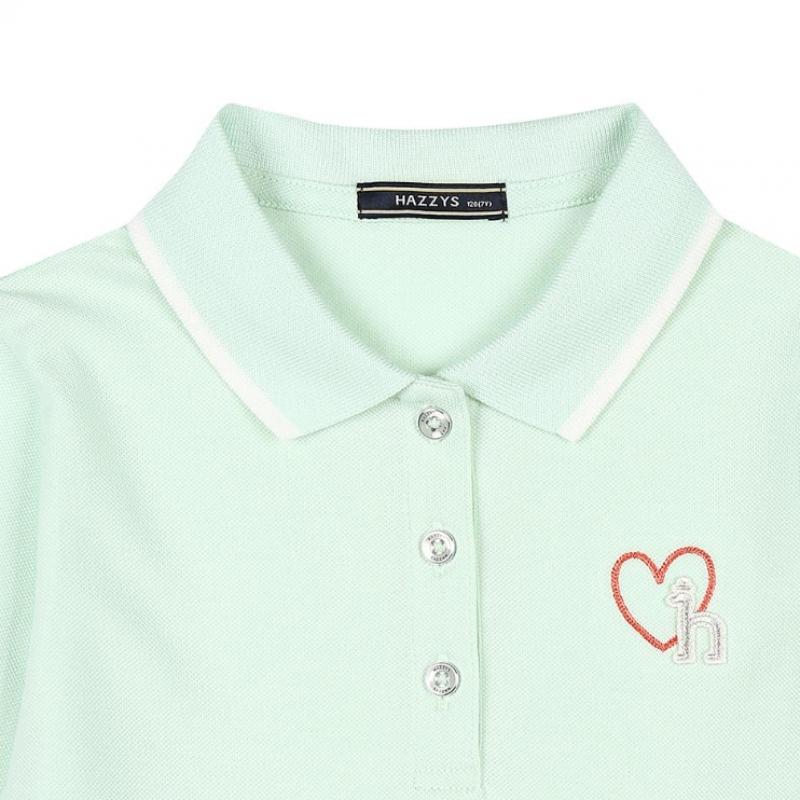 [hedges Kids] Rochie Pique Organică cu Mânecă Lungă Verde Hus02na53m Gn