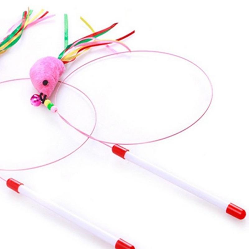 Steel Wire Chicken Feathers, Steel Wire Little Fish, Steel Wire Mouse, Cat Toy with Bell Sound