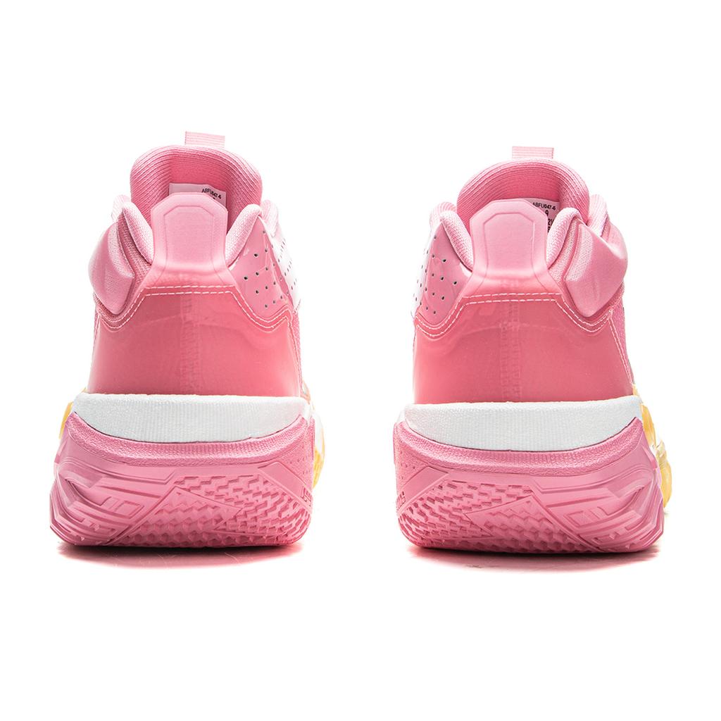 New LINING Jie Ao 2High Basketball Shoes Men's High top Fairy Pink/Soft Apricot Yellow ABFU047-6