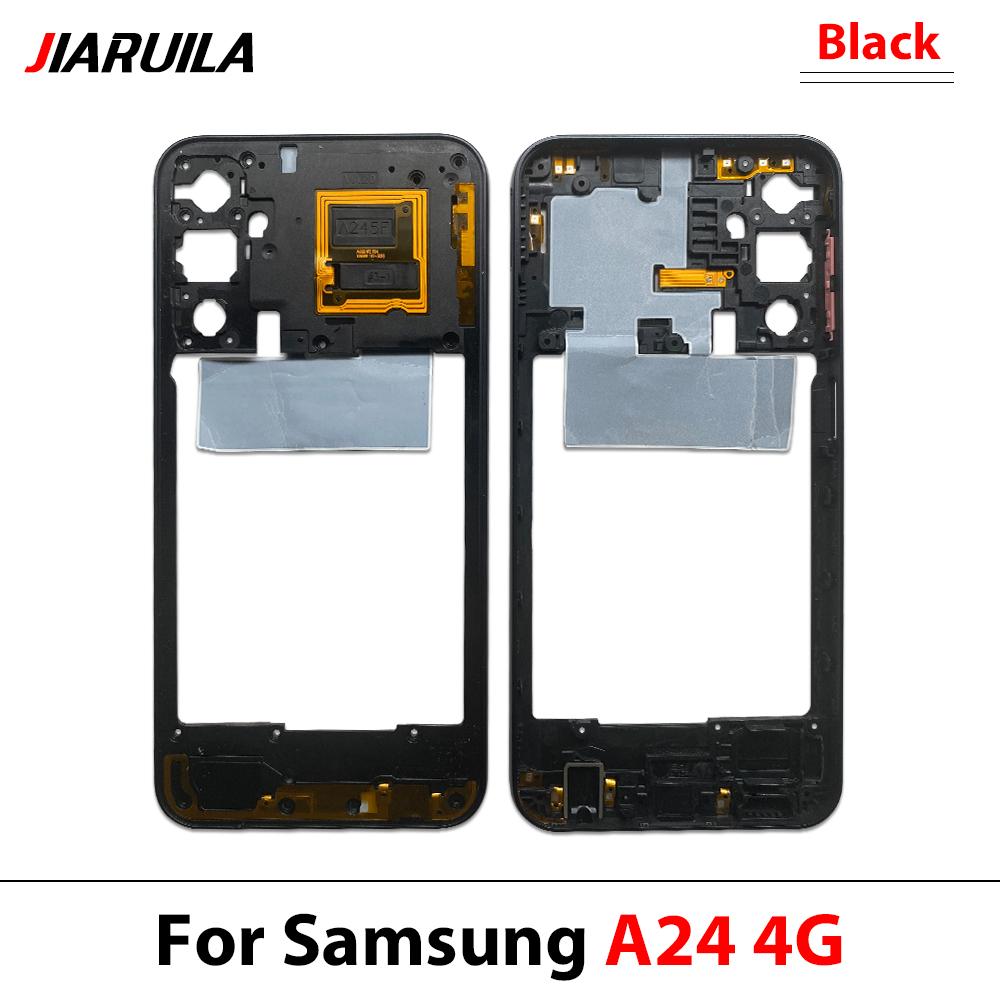 Top For Samsung A06 5G A16 5G A24 4G Housing Middle Frame Middle Frame Bezel Plate Replacement Parts With Side Key