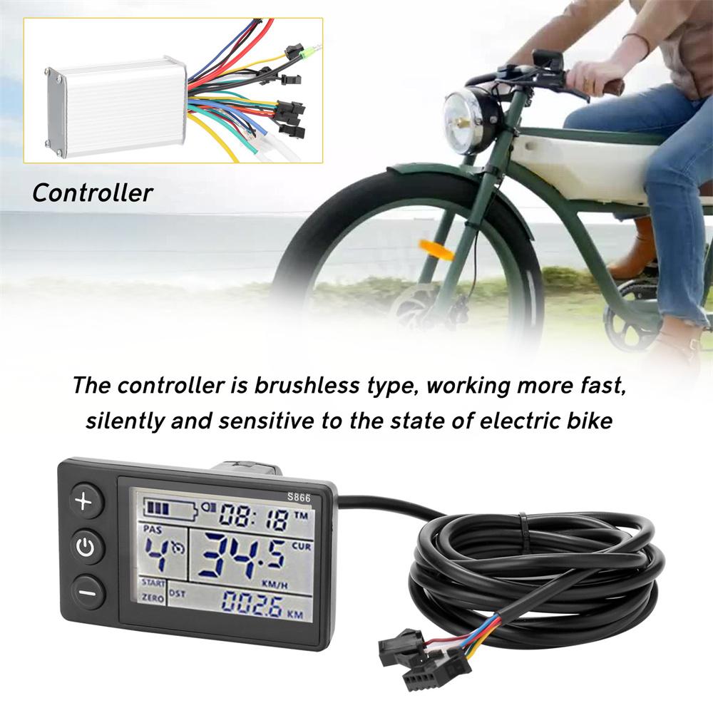 Controler Bicicletă Electrică 24V~36V 350W Fără Perii Controler E-bike cu Afișaj LCD Controler Biciclete Trotinetă