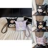 Kuromi Cute Girl Backpack Pu Material With Zipper Closure For Daily Use