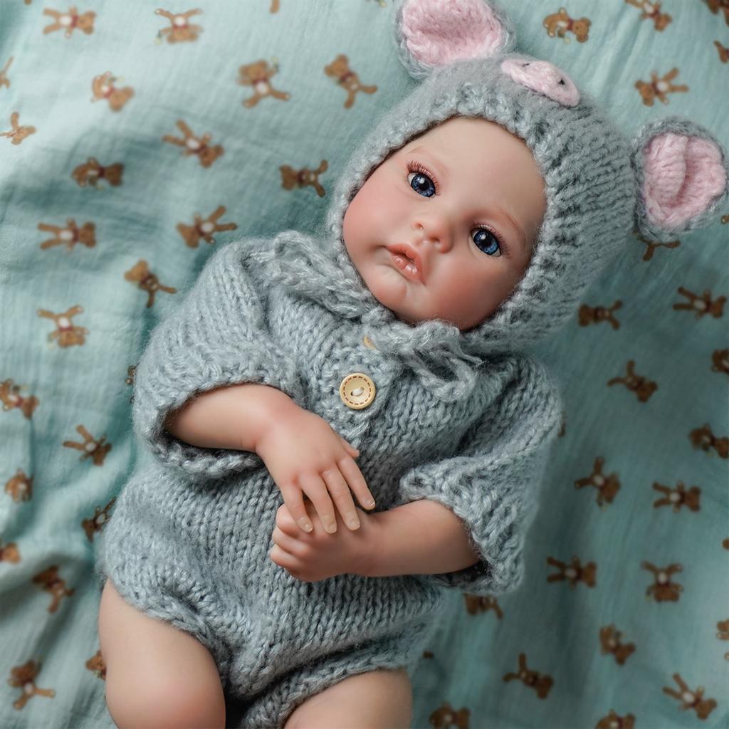 Realistic Newborn Baby Dolls Lifelike Reborn Baby Dolls With Clothes Soft Body Cloth Dolls Exquisite Gifts Accompanying Dolls