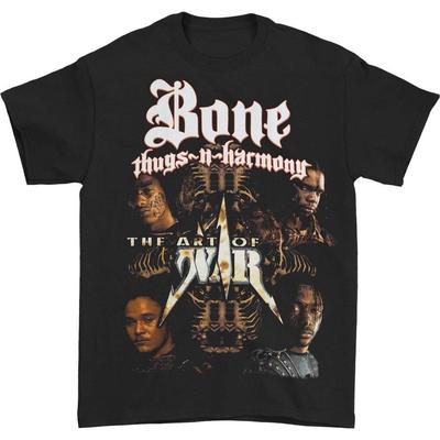 Autentyczna koszulka BONE THUGS-N-HARMONY Art of War, dopasowana, czarna, NOWA, unisex