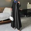Muslim Women's Lace Robe Dress Fashion Long Sleeve Vest Women's Spring Casual Dress