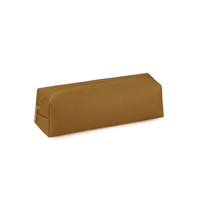 Material escolar para estudantes Bolsa de couro sintético de grande capacidade para lápis Estojo para artigos de papelaria Caixa de armazenamento Bolsa para lápis com zíper