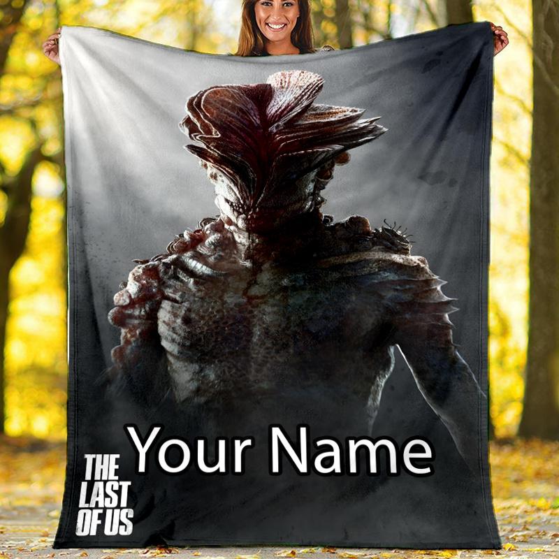 Custom Name The Last of Us Theme Printed Blanket - Perfect for Couch, Bed, Travel & Outdoor Use | Machine Washable, Cozy & Durable.