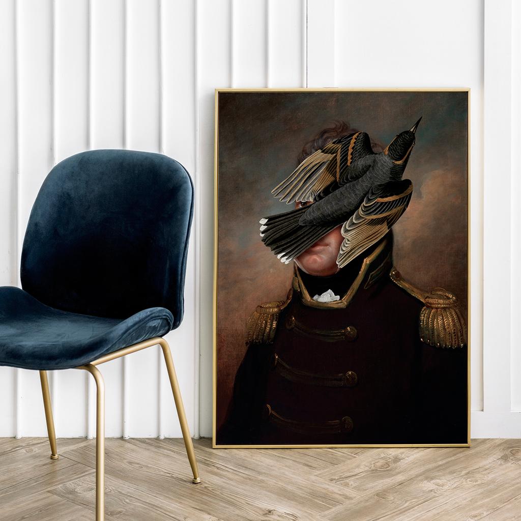 Plakat pop art portret generał ptaszek