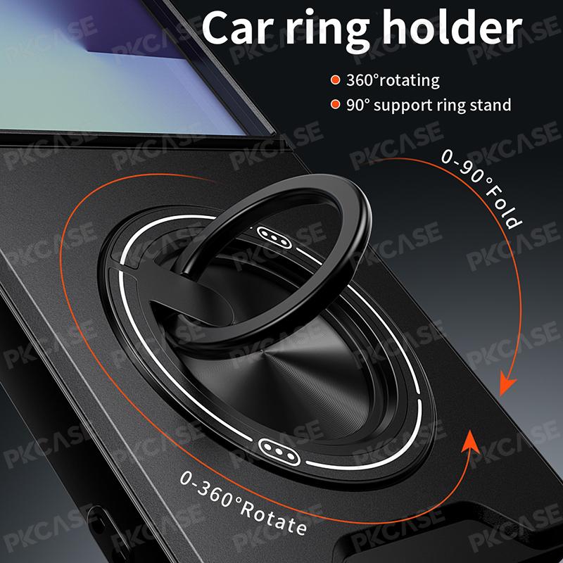 Rotating Ring Holder Case for Samsung Galaxy Z Flip 7 FE Z Flip 8 Shockproof Magnetic Ring Stand Cover