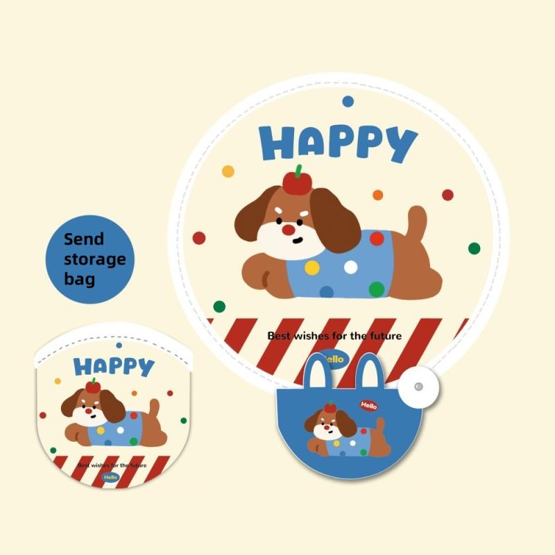 Niedlicher Cartoon Capybara Faltfächer Tragbarer Kleiner Fächer mit Griff Fächer Sommer Erfrischend Outdoor Mini Runder Fächer Studentengeschenk