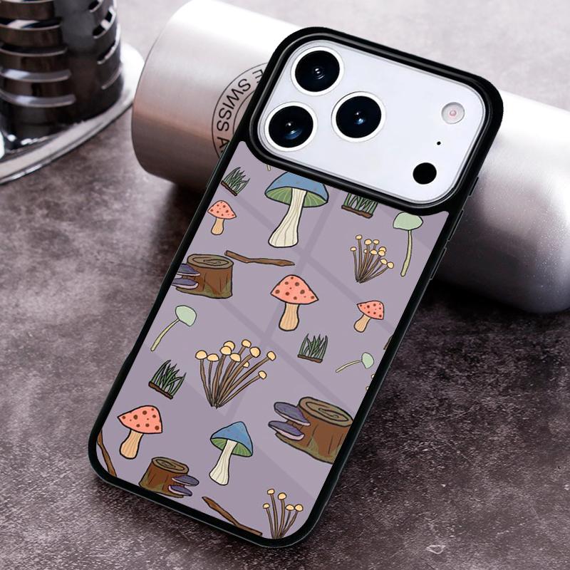 Mushroom Forest Phone Case for iPhone 17 16 15 Pro Max Air 14 13 12 11 Plus Shockproof Capa Cover