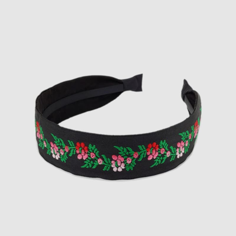 LALA Grünes Blumenstickerei Haarband P