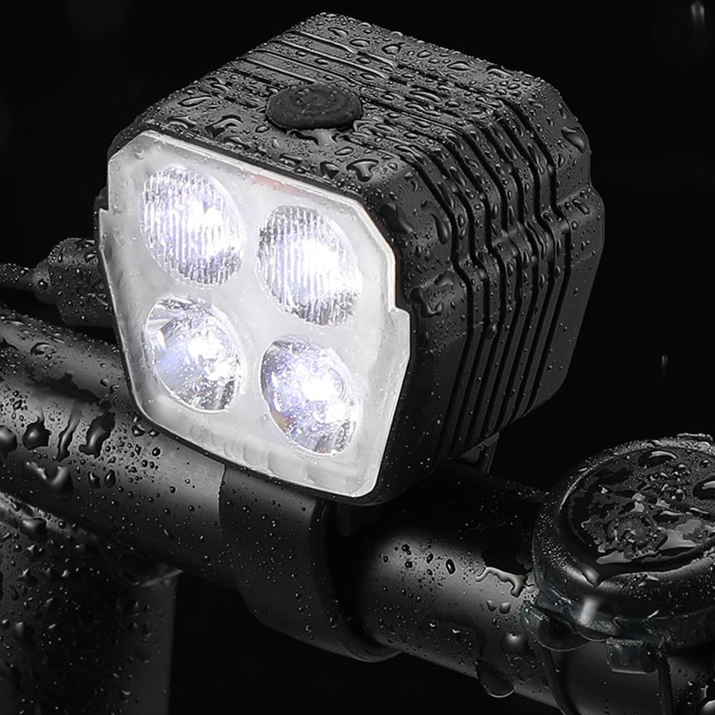 LED Bike Front Light Bicycle Light USB Charging with Horn Cycling Safety Flashlight 2 In 1 7 Light Modes Cycling Accessories