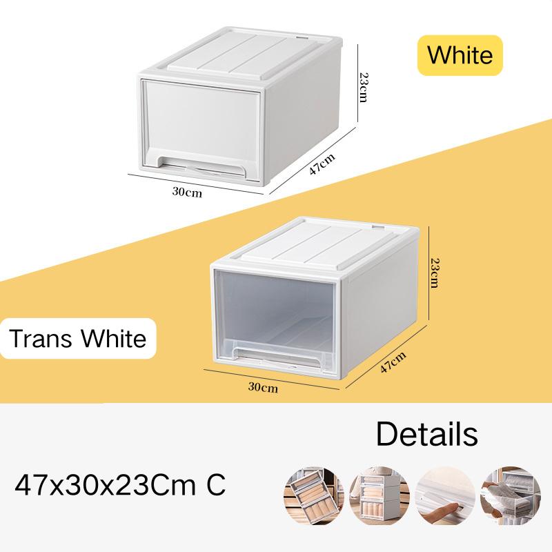 Household Closet Cabinet Storage Box Quilt Storage Box Organizing Box Drawer Storage Box Plastic Transparent Storage Box