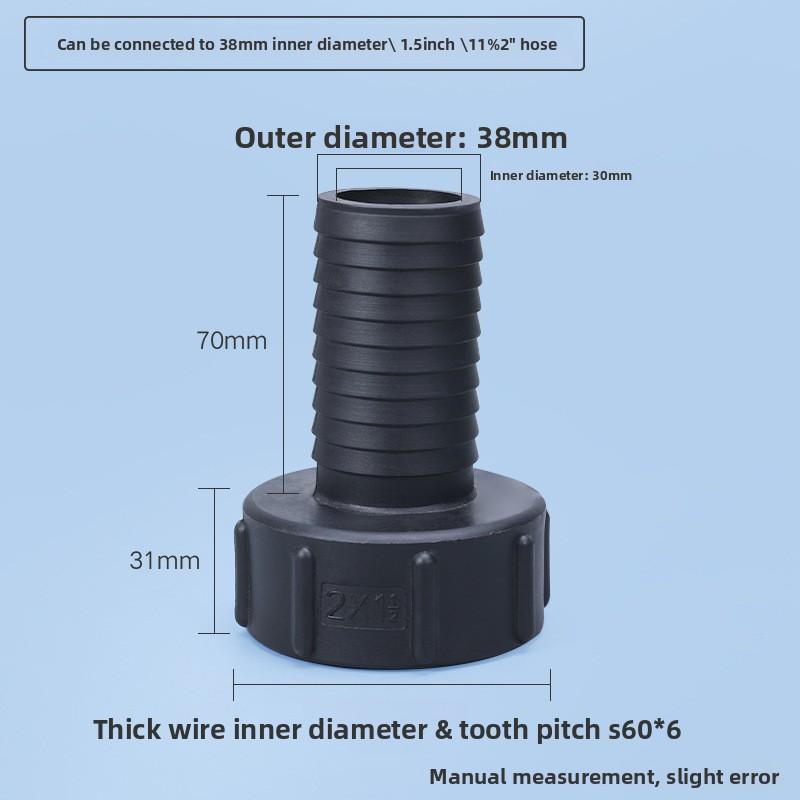 

Адаптер для бака IBC 1000 л, 60 мм, крупная резьба, соединитель для крана, фитинг для бака с водой для домашнего сада, сливные соединения 1 шт.