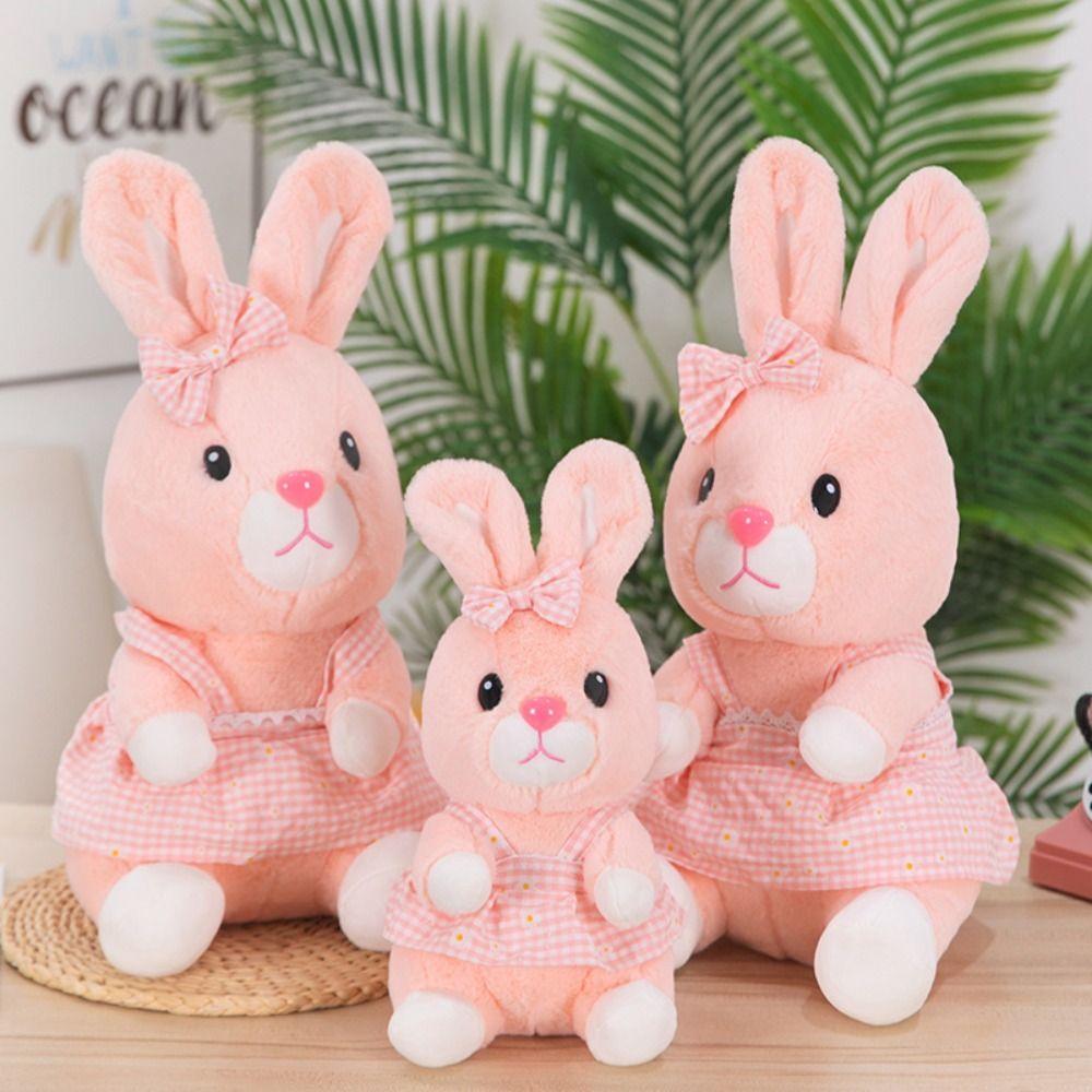 Soft Pink Rabbit Plush Doll PP Cotton Rabbit Stuffed Toy Cute Rabbit Plush Toys  Kids Gifts