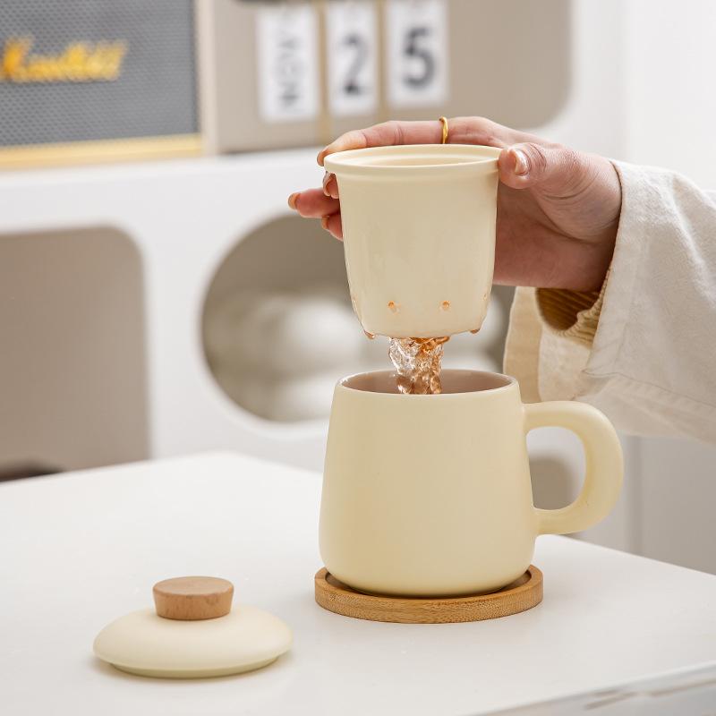 High End Household Ceramic Mug Water Cup Good Looking Tea Cup Simple Office Cup Business Souvenir