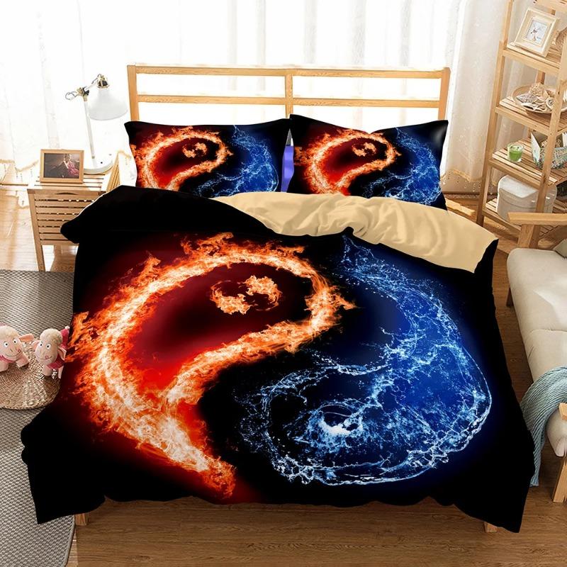 Bedclothes Home Bedding Set Bed Cover Set Blue Western Style Bed Set Dekbedovertrek 240/220 Duvet Cover Sets +pillowcase 3 Pcs