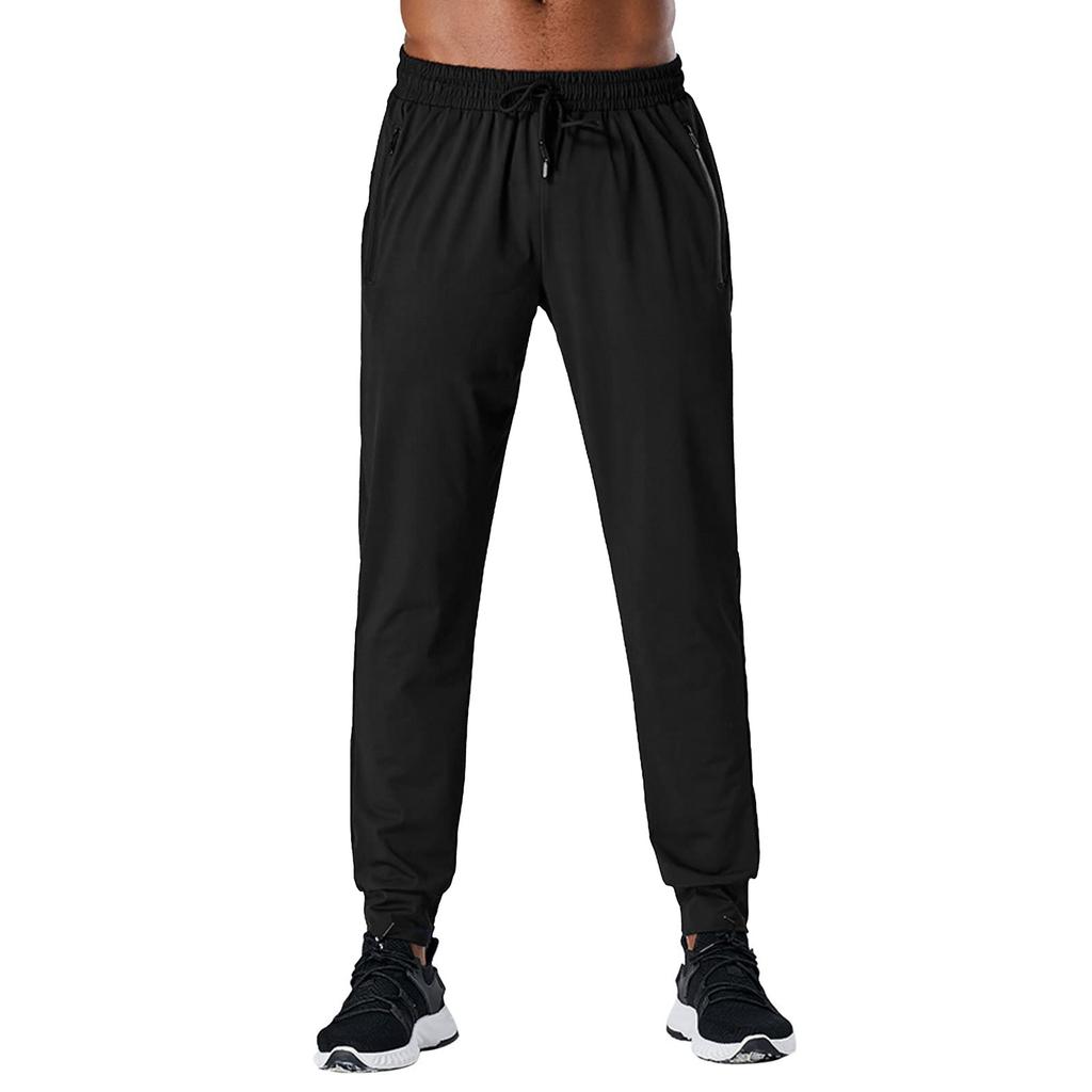 Mens Casual Jogging Color Matching Training Pants Small Feet Closed Leg Pants