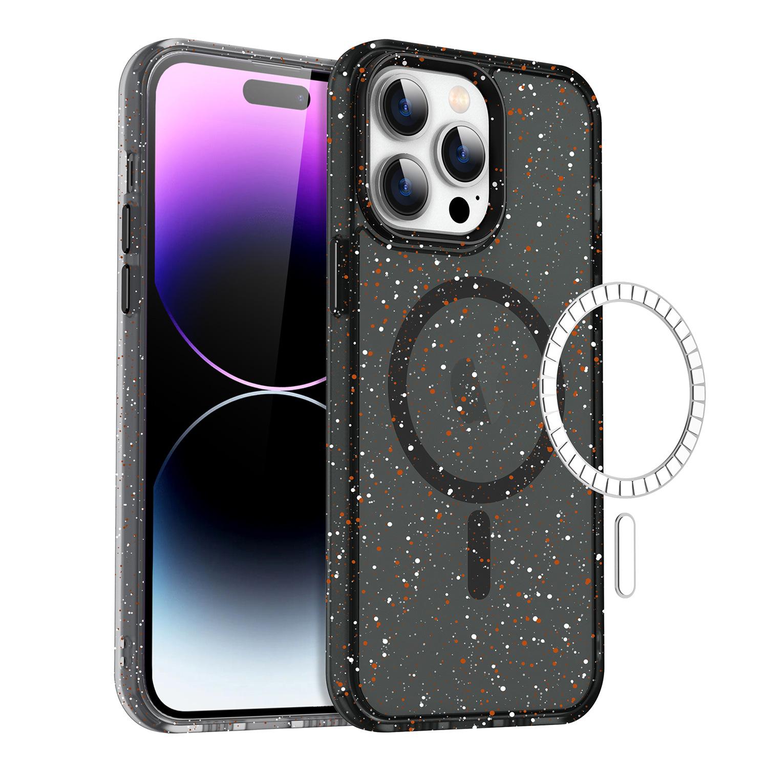 

For IPhone16 Splash Ink Magnetic Phone Case for Apple 15pro Colorful 14 Skin-feel Mobile Phone Protective Case For iPhone 12Pro Max
