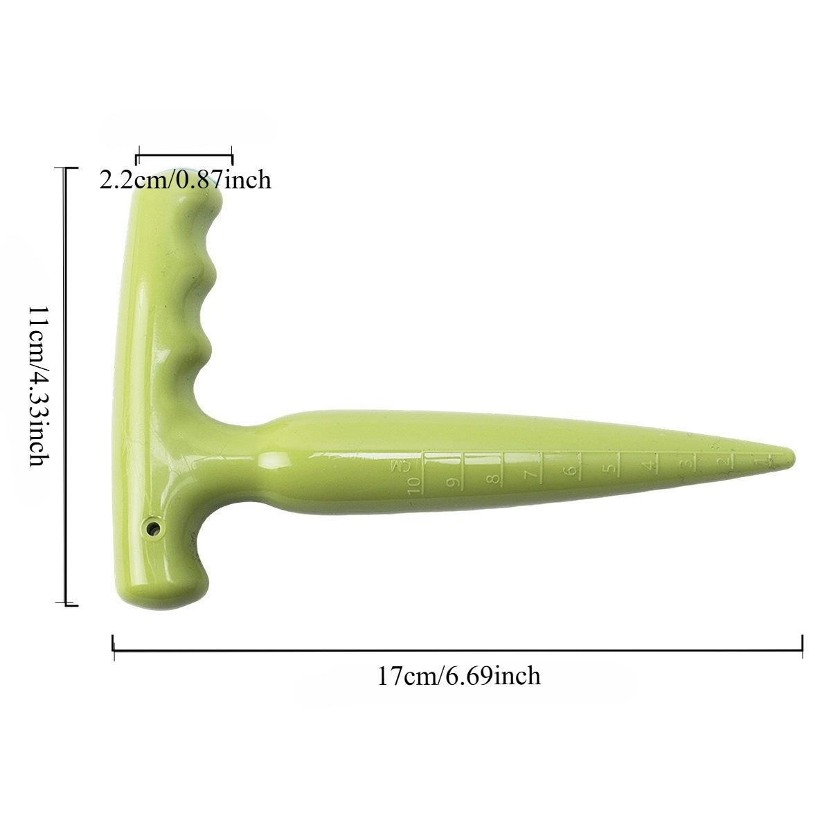 Пластиковый дырокол, садовый инструмент, дырокол для посадки цветов, маленький инструмент для рыхления сада жёлтый