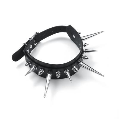Gothic Stachelhalsband Punk Rock Lederhalsband Halskette Gothic Choker Coole Cosplay-Accessoires