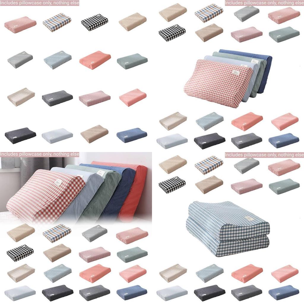 Hypoallergenic Cotton Latex Pillowcase Soft And Skin-friendly 50x30cm Memory Foam Pillow Cover All Seasons Pillowcase