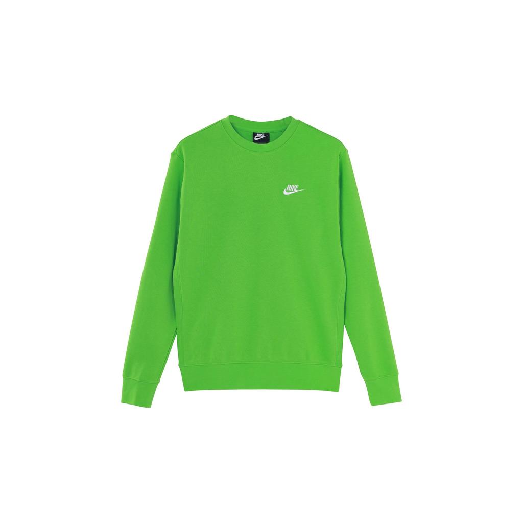 Nike Club French Embroidered Logo Sport Round Neck Sweatshirt Men Sweatshirt Green BV2667-304