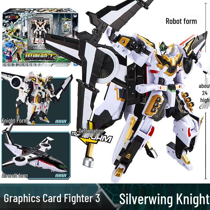 Xuan Card Fighter 2: Blue Lightning Thunder King Flame Dragon Transforming Robot Car Toy