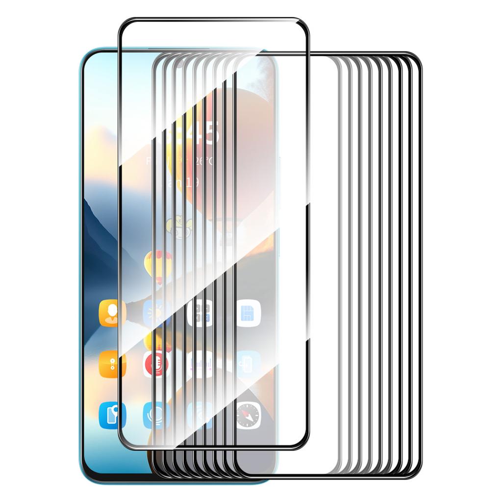 ENKAY HAT PRINCE 10Pcs for TCL 30 V 5G High Aluminium-silicon Glass Screen Protector 2.5D Silk Printing Film