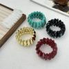 Retro Bunt gefärbtes Acrylharz Elastizität Armreif Geometrisch Übertrieben Breit Rund Stretch Armreifen für Frauen Klobiger Schmuck