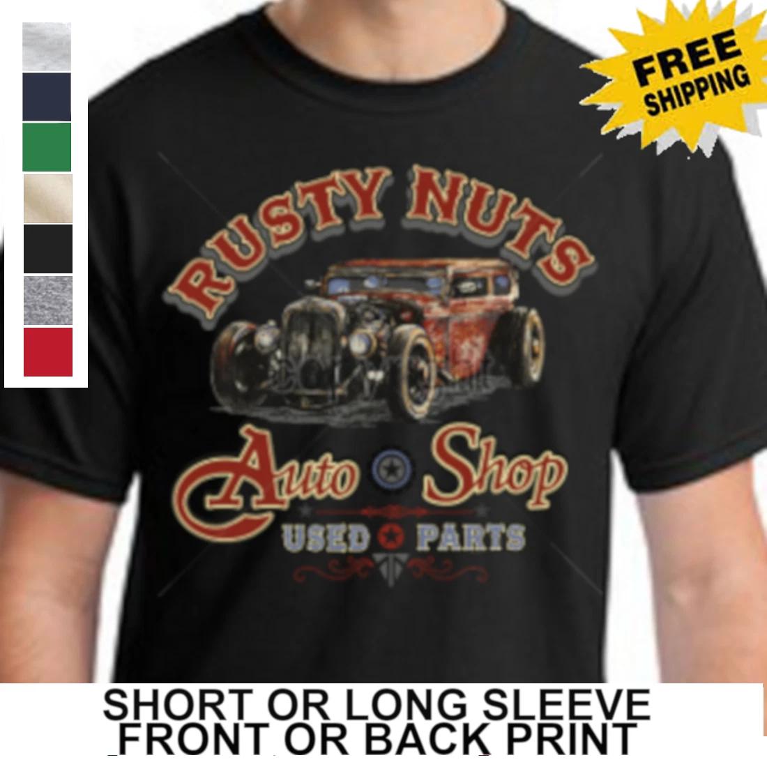 Funny Genuine Used Parts Rusty Nuts Classic Car Repair Auto Shop Men s T-Shirt XL