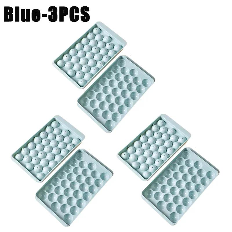 1-5PCS Ice Mold with Lid Diamond Design Easy Release 3D Round Ice Ball Maker Plastic Freezer Tray for Whiskey Cocktails Reusable