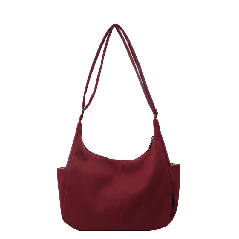 Popular New Solid Color Simple Large Capacity Fashion Daily Spring and Summer Casual Shoulder Bag Messenger Bag