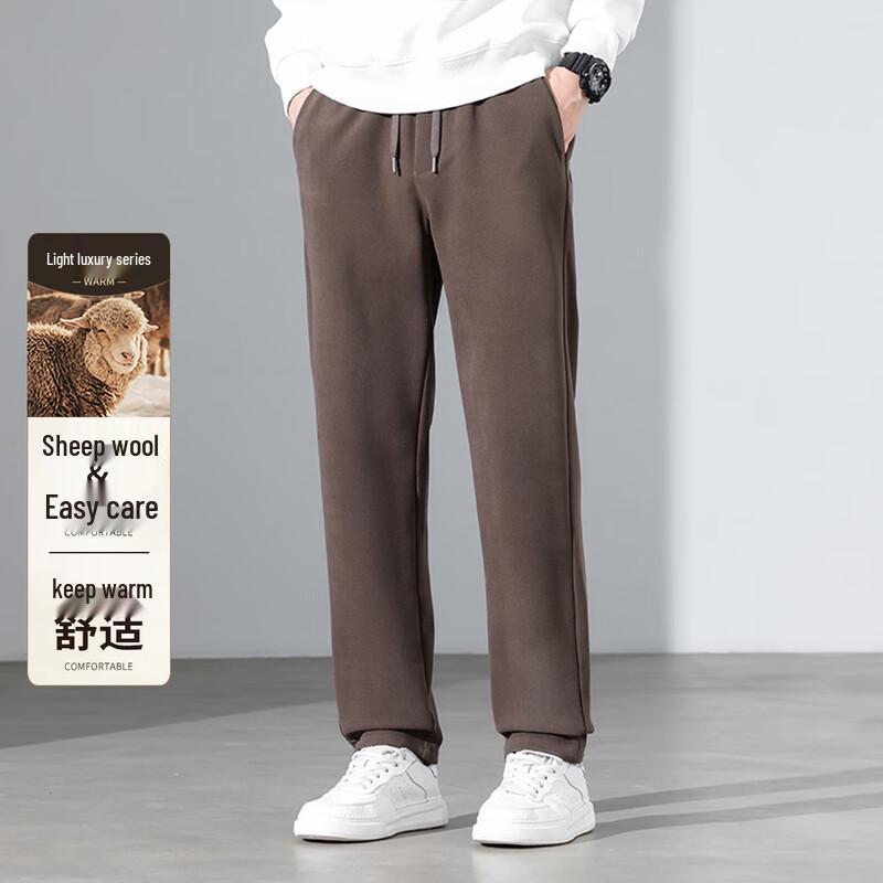 

Antonio Men s Thick Wool Blend Straight-Leg Casual Pants L