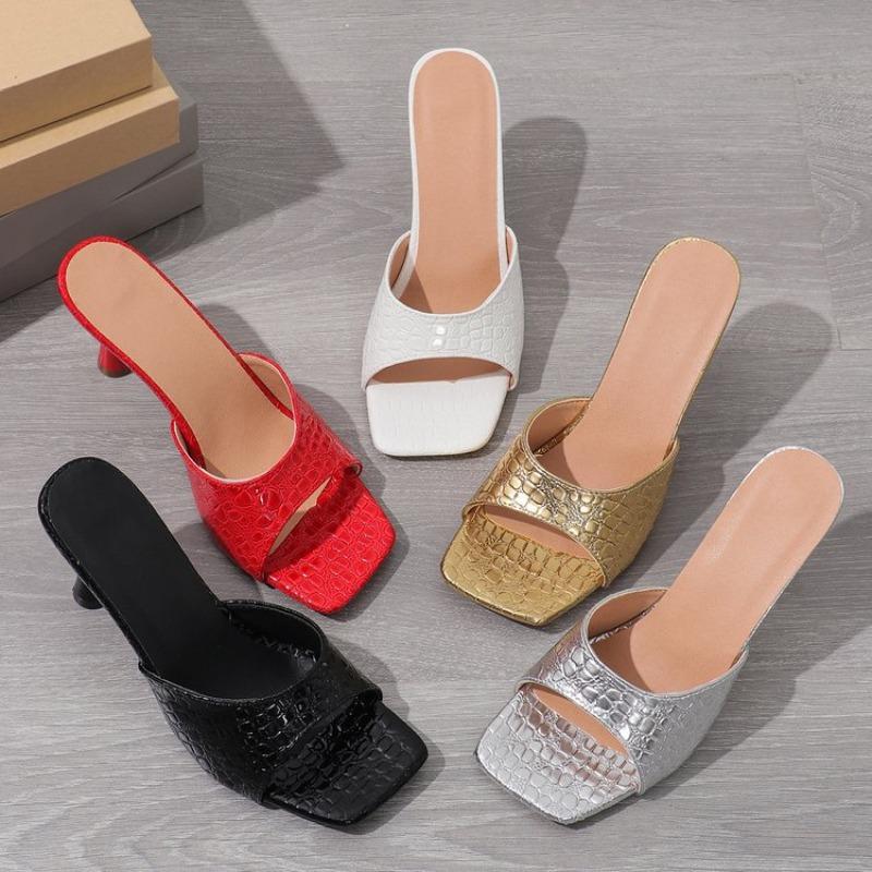Fashion Women Sandals New Summer Woman Designer Shoes Rhinestone Sexy High Heels Shoes Women Gold Silver Slippers Heeled Sandals