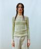 Thirteen Months Hole Strap Knit Top (Green)