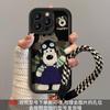 The head dog lanyard is suitable for Apple 16PRO mobile phone case, Huawei OPPO lambskin VIVO Xiaomi iphone 15.