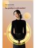 Women's Korean Style Wool Tencel Lyocell Base Layer Top with Semi-High Neck and Long Sleeves - Mia Biya Warm Underwear