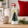 Schneeflocken-Stechpalmen-Ornamente Aufnehmbare Weihnachtsbaum-Flaschenpost, Sprachaufnahme Feiertags-Andenken Dekoration für den Eingangsbereich mit