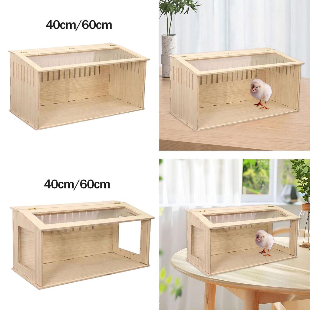 Holz Hamsterkäfig Hamster Lebensraum Kleintierkäfig Öffnungsbare Oberseite Versteck Nistkasten für Hühner Futterbox für Reptilien
