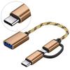 TYP C OTG Adapterkabel 2 in 1 USB Typ C zu USB Adapter für Android Handy U Disk Kartenleser Roségold