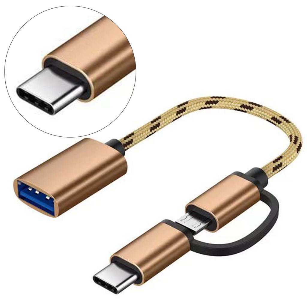 TYP C OTG Adapterkabel 2 in 1 USB Typ C zu USB Adapter für Android Handy U Disk Kartenleser Roségold