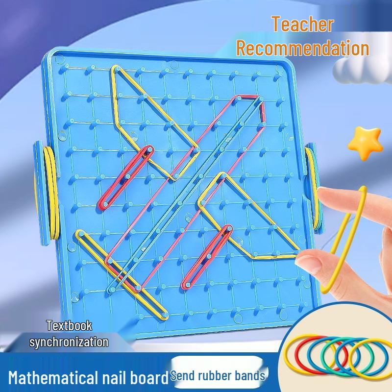 Multifunctional Geometric Pegboard for First & Second Grade Students – Mathematics Teaching Aid with Shapes