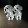 Miniature Dog Figurine Cute Pet Dog Ornaments Realistic Puppy Crafts for Home Desk Room Decoration Unique Gift Idea