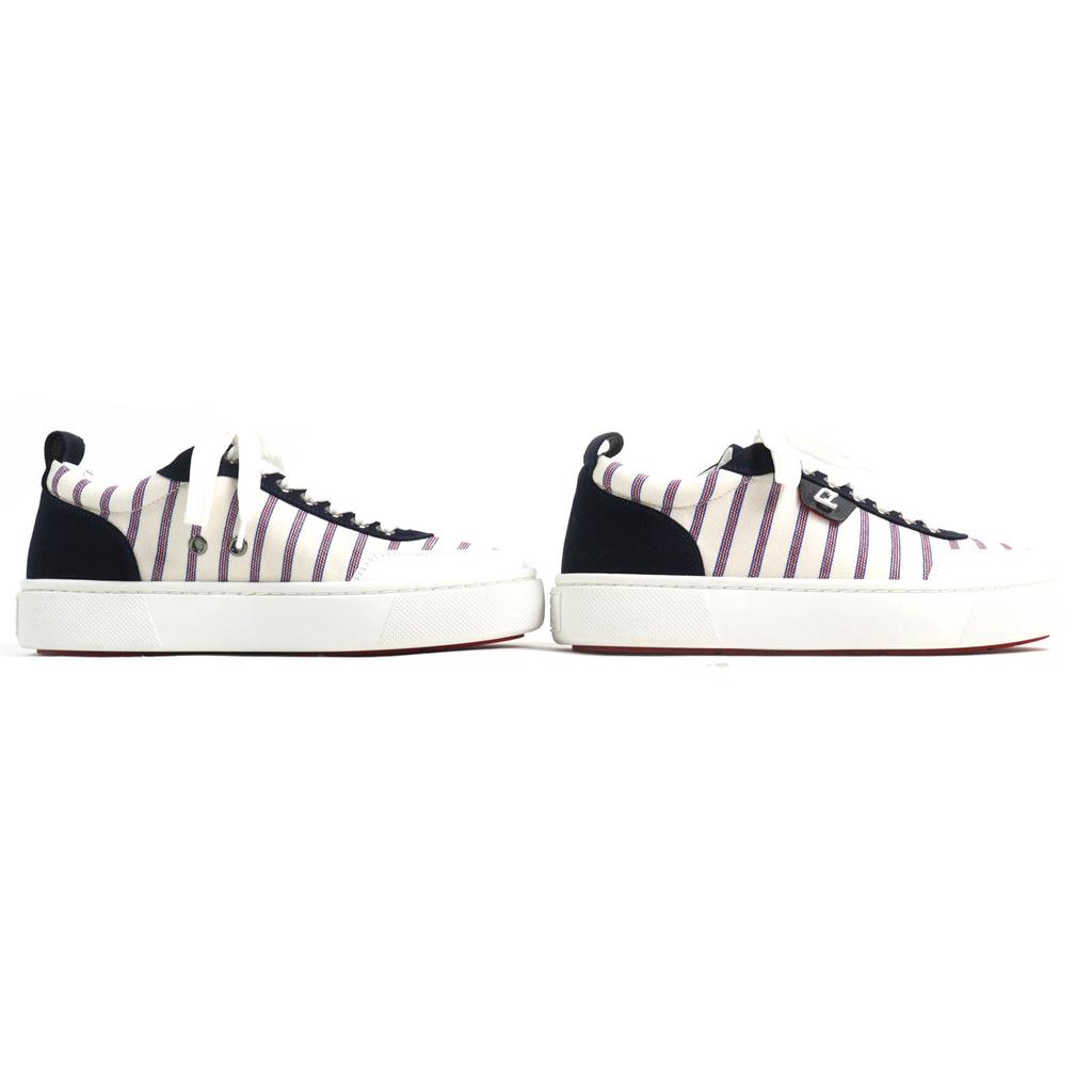 Pristine Christian Louboutin Low Cut Sneakers HAPPYRUI Border  Canvas Women Used