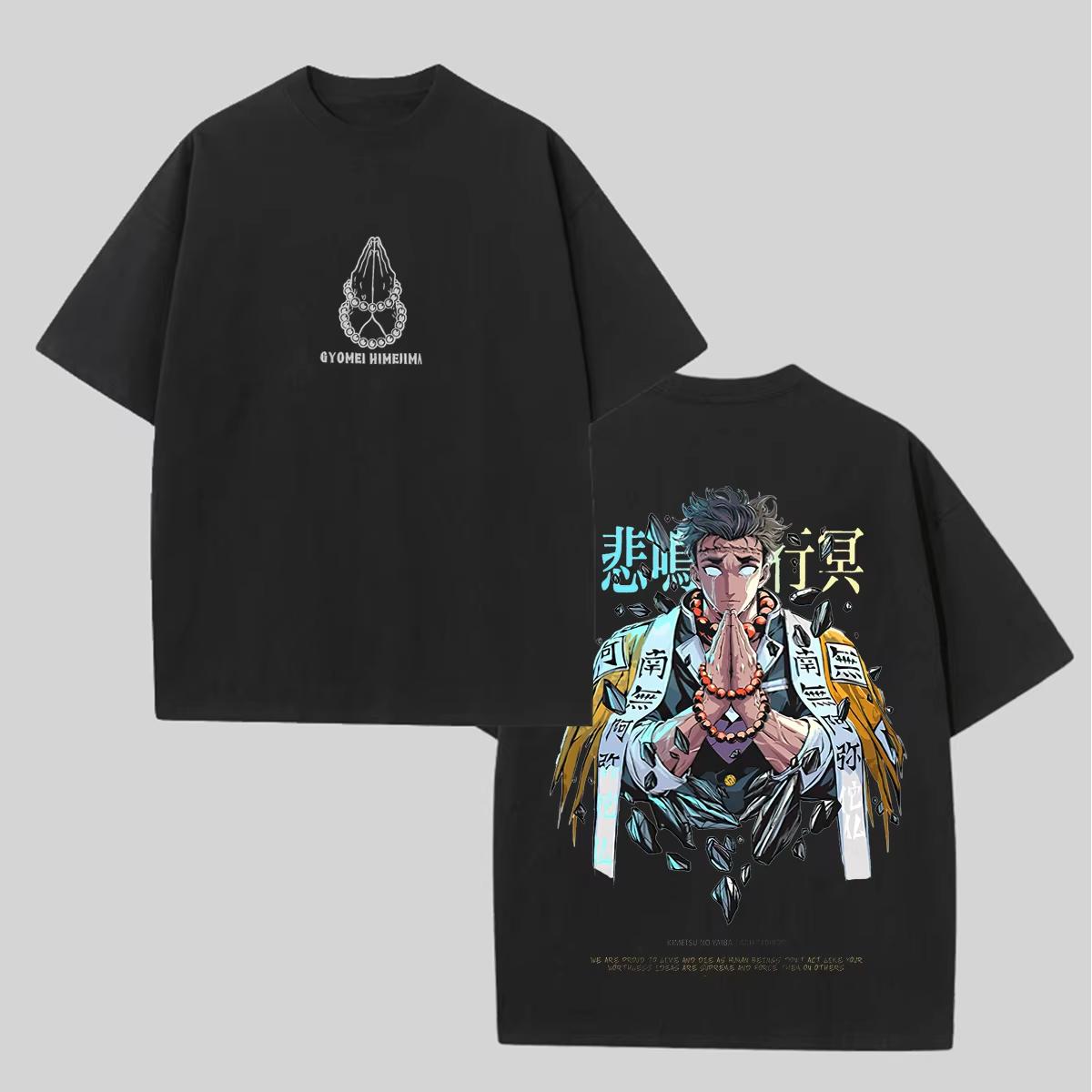 

Demon Slayer Print Unisexs and Womens cotton Tshirts 2026 summer Cartoon pattern Loose casual shortsleeved top S