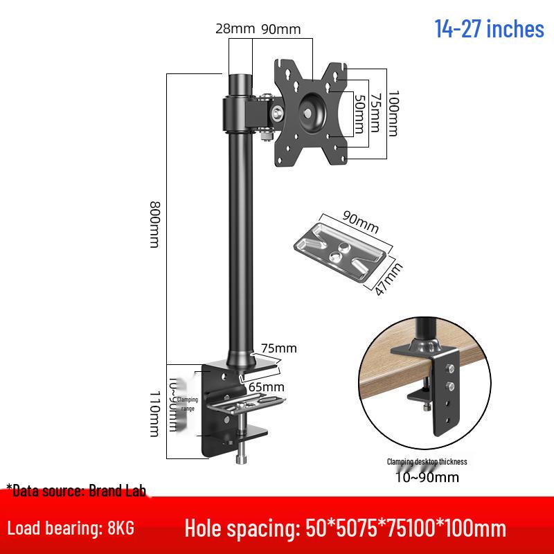 Universal Adjustable LCD Monitor Stand with Telescopic and Rotating Screen Desk Clamp