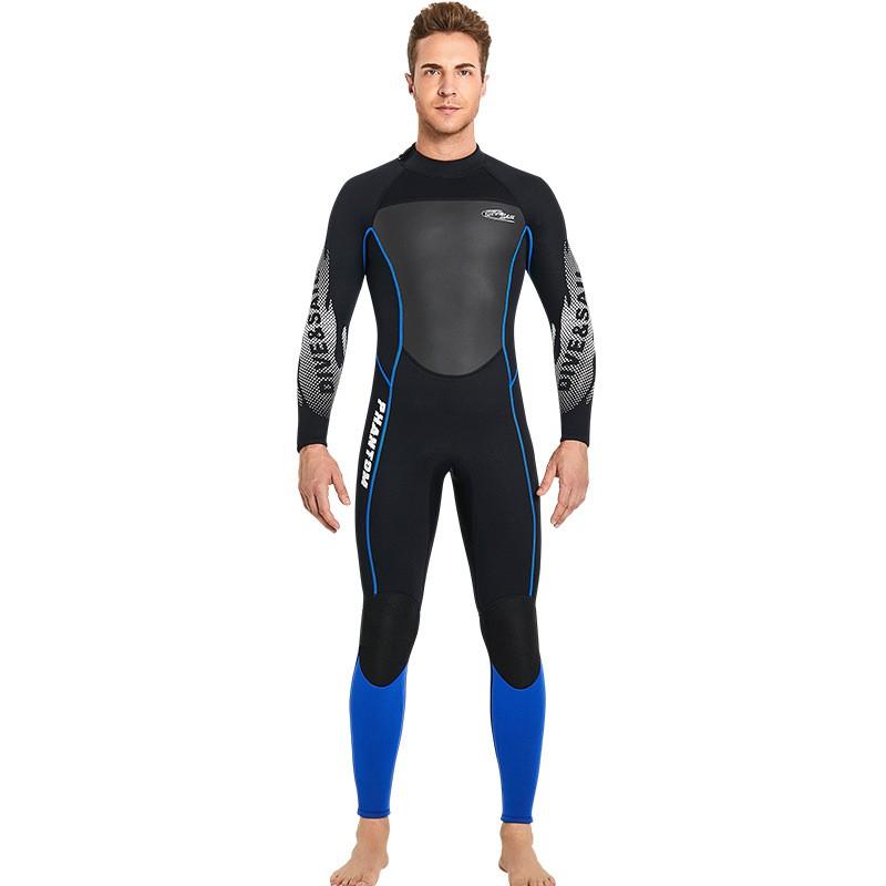 3MM Diving Suit Men's One-piece Long-sleeved Thick Warm Surfing Women's Snorkeling Cold-proof Swimming Pants
