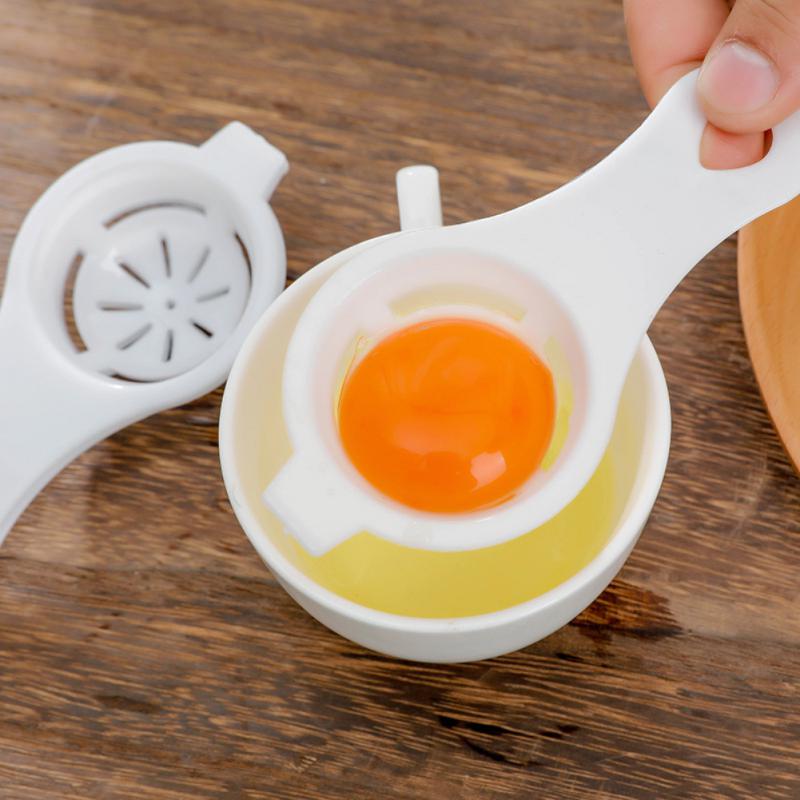 Egg Yolk Separator Divider White Plastic Convenient Household Eggs Tool Filter Cooking Baking Kitchen Accessories 4pc/lot